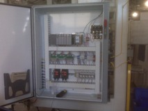 This is the panel for the cannister loading machine that contains the Allen Bradley ControlLogix PLC and associated parts.   