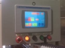 This is the HMI for the special machine above.  It displays powder level measurements and other machine data from the PLC.  