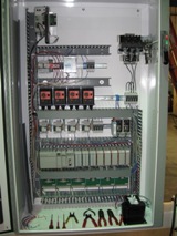 This is the panel for the second powder loading machine that contains the Allen Bradley CompactLogix PLC and associated parts.  